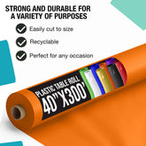40 In. x 300 Ft. Premium Orange Table Roll